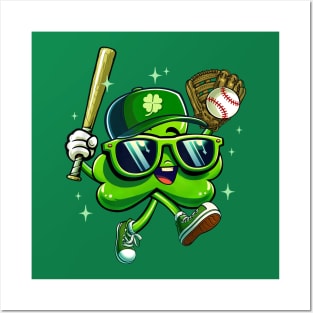 Shamrock Baseball St Patricks Day Posters and Art